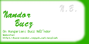 nandor bucz business card